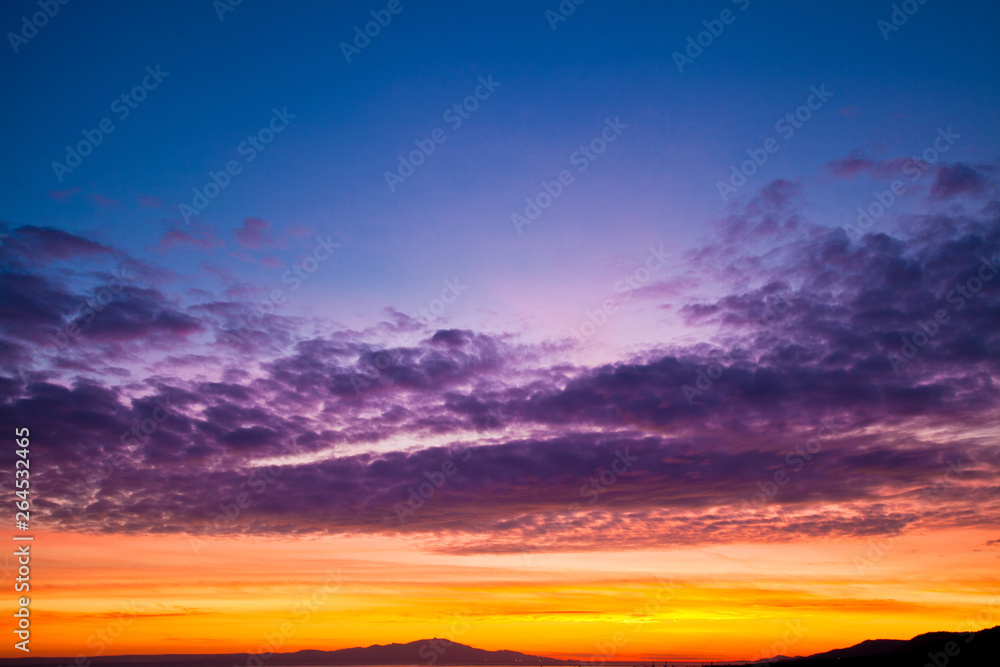 Twilight sky and clouds at colorful morning.