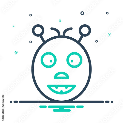 Mix line icon for oddity abnormality
