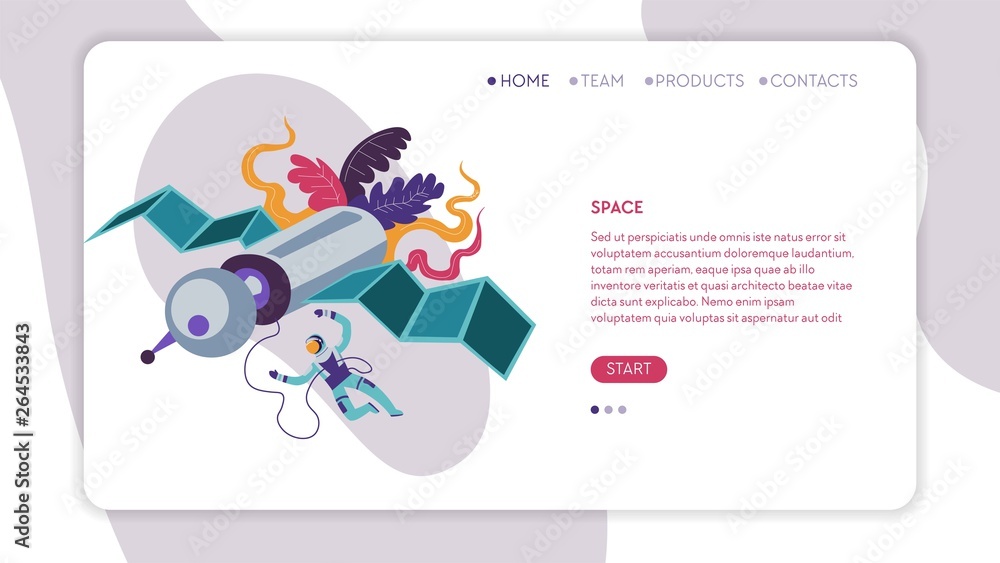 Space exploration Internet web page template cosmos voyage Space exploration Internet web page template cosmos voyage