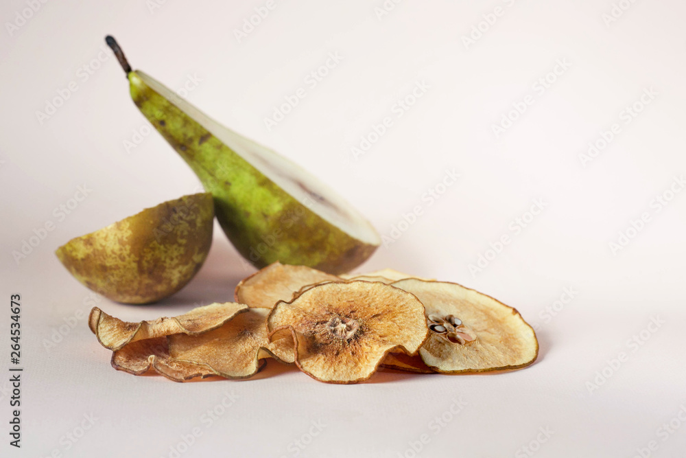 natural pear chips. Healthy dried food. natural pear chips. Healthy dried food.