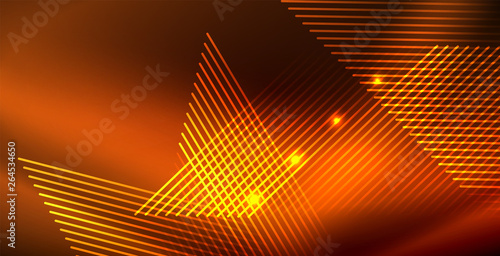 Wallpaper Mural Neon glowing wave, magic energy and light motion background Torontodigital.ca