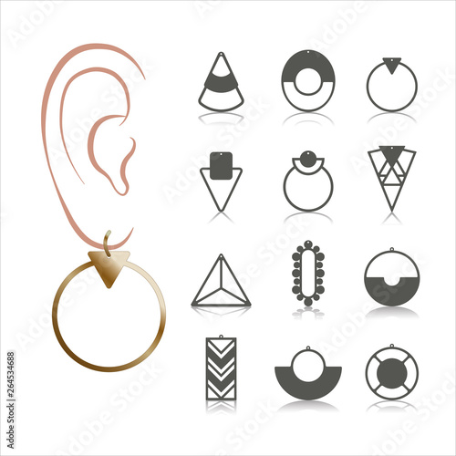 Set of earrings