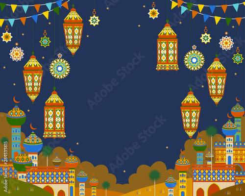 Lovely and colorful mosque town