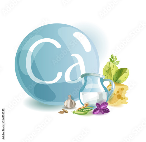 Calcium in food. Natural organic foods