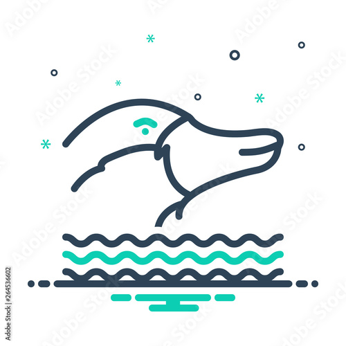 Mix line icon for platypus 