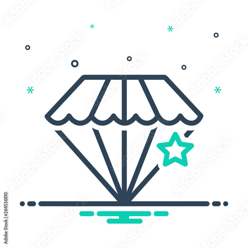 Mix line icon for pawnshop diamond 