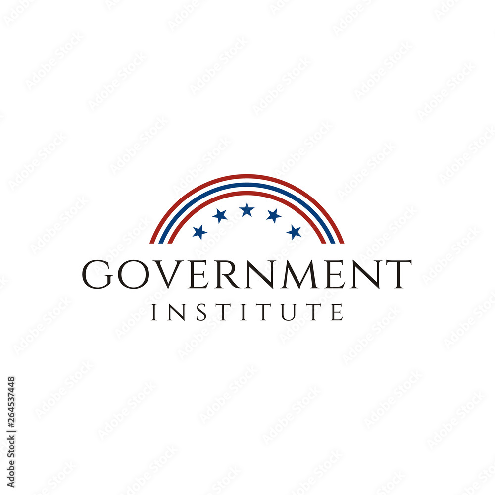 Circular Ribbon USA United States America American Flag and Stars logo design Circular Ribbon USA United States America American Flag and Stars logo design
