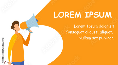 Social Agitation Service Banner Vector Template