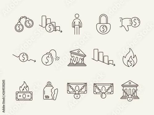 Bankruptcy icons