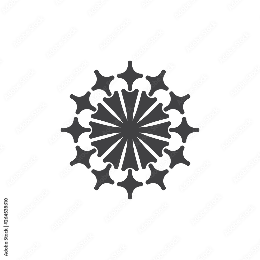 Firework Star burst vector icon. filled flat sign for mobile concept and web design. Exploding Fireworks glyph icon. Symbol, logo illustration. Pixel perfect vector graphics