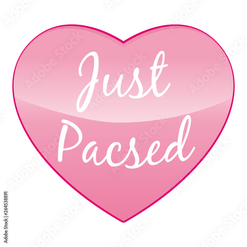 Just pacsed. PACS. Pacte civil de solidarité. Cœur rose. 