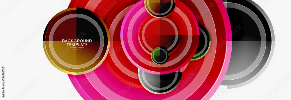 Colorful glossy circles background Colorful glossy circles background