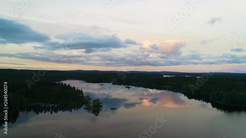 Wallpaper Mural drone footage over river and forest in Finland Arctic circle Torontodigital.ca