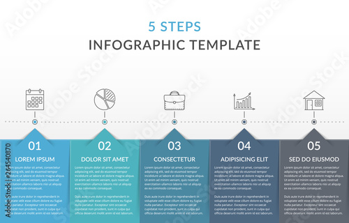 Infographic Template with 5 Steps