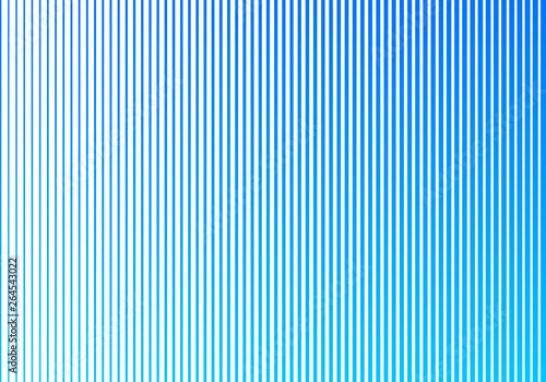 Abstract blue gradient color vertical lines pattern on white background. Halftone style design.