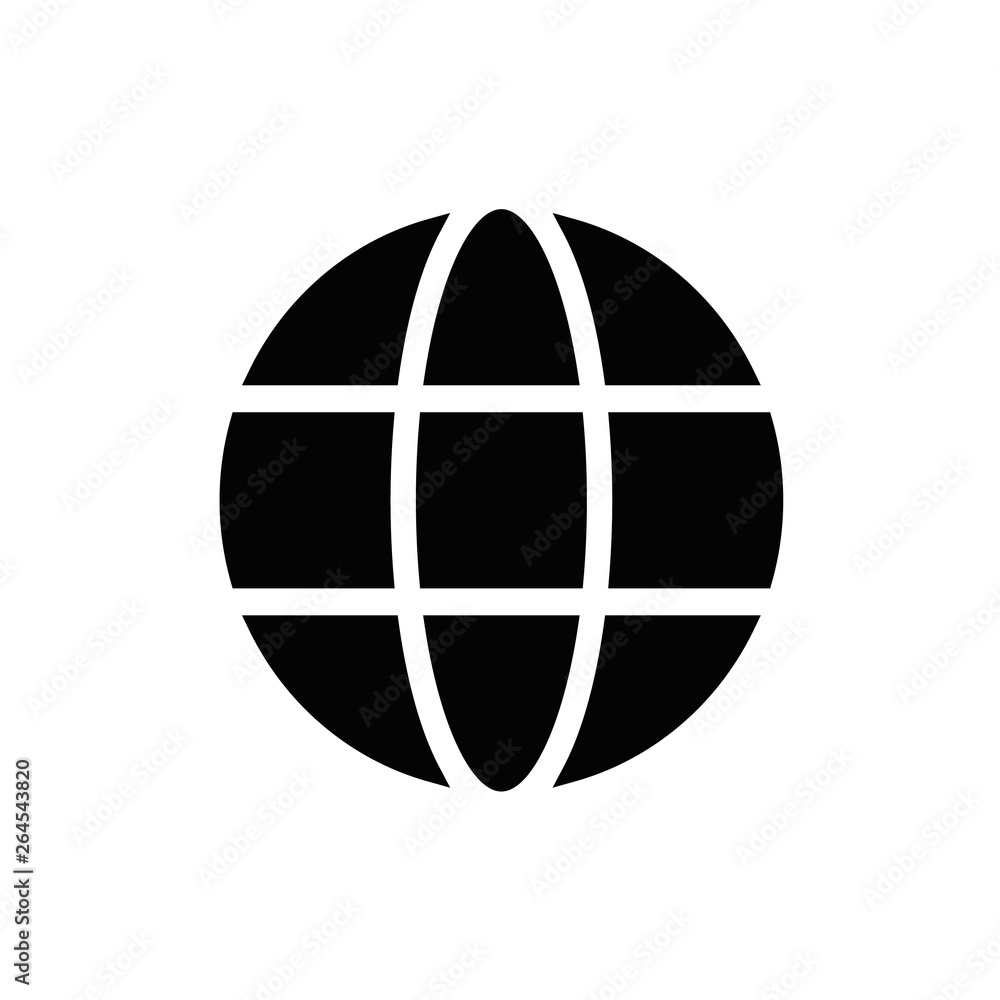 Fototapeta premium Global vector icon. flat illustration