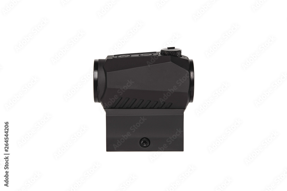 modern black collimator sight isolated on white back modern black collimator sight isolated on white back