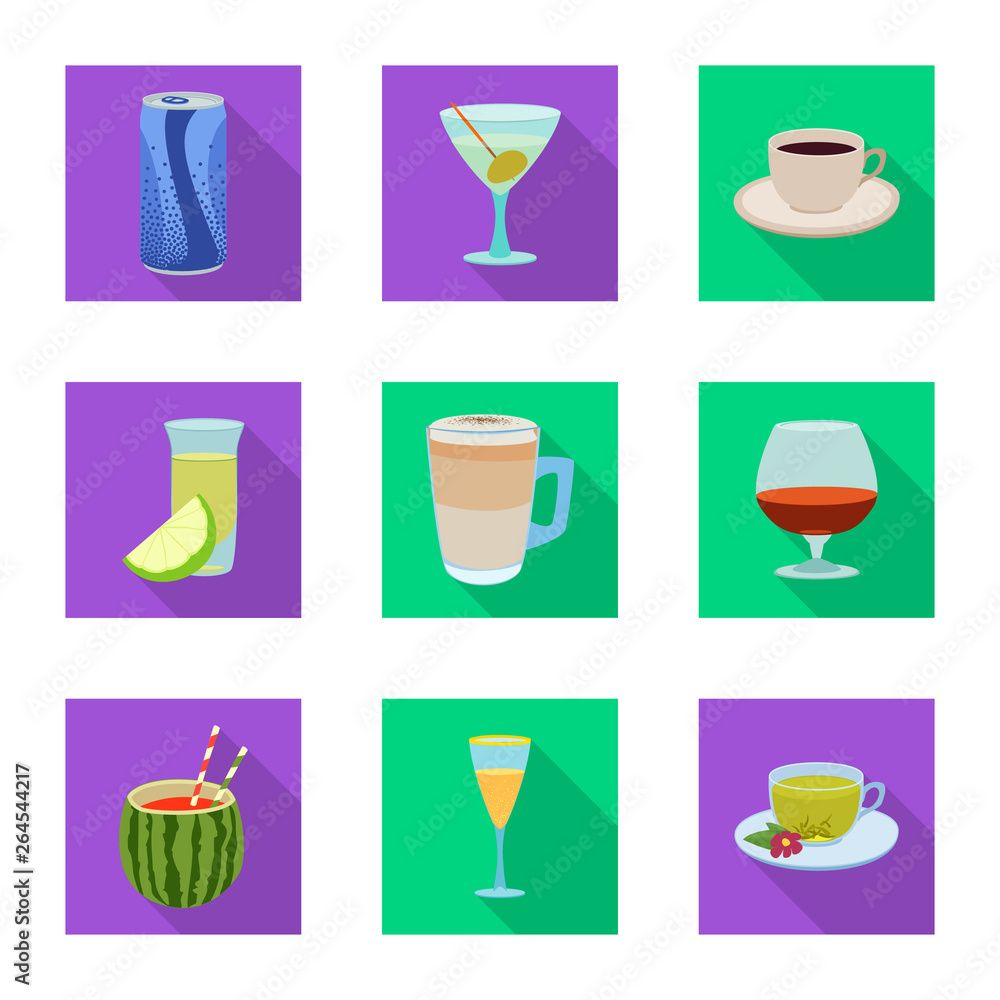 Isolated object of drink and bar logo. Set of drink and party stock symbol for web. Isolated object of drink and bar logo. Set of drink and party stock symbol for web.