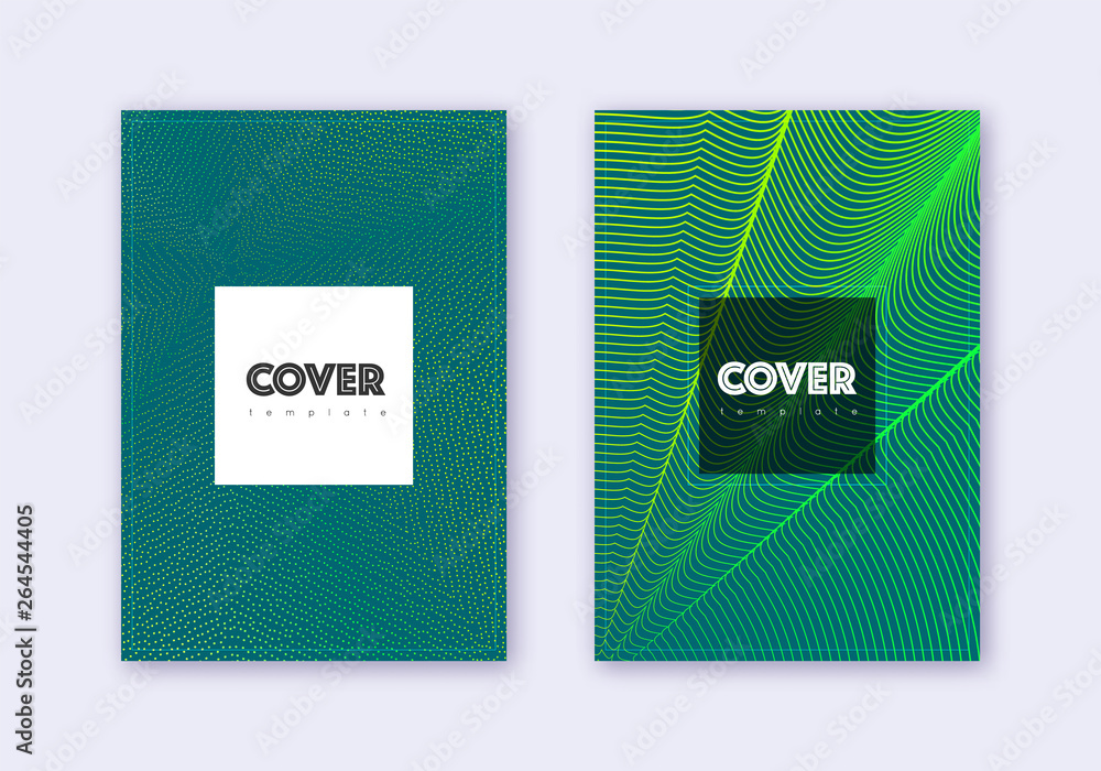 Hipster cover design template set. Green abstract Hipster cover design template set. Green abstract