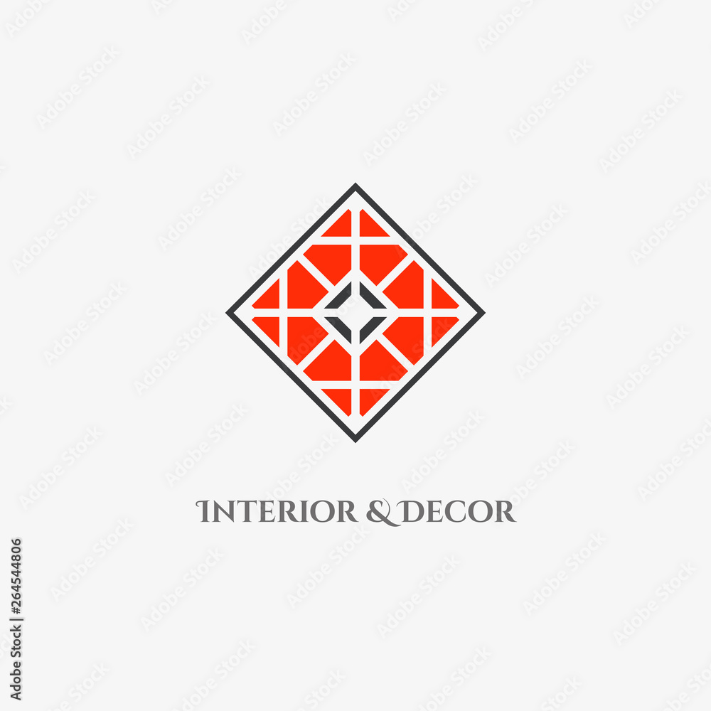 Vector mosaic rhombus emblem Vector mosaic rhombus emblem