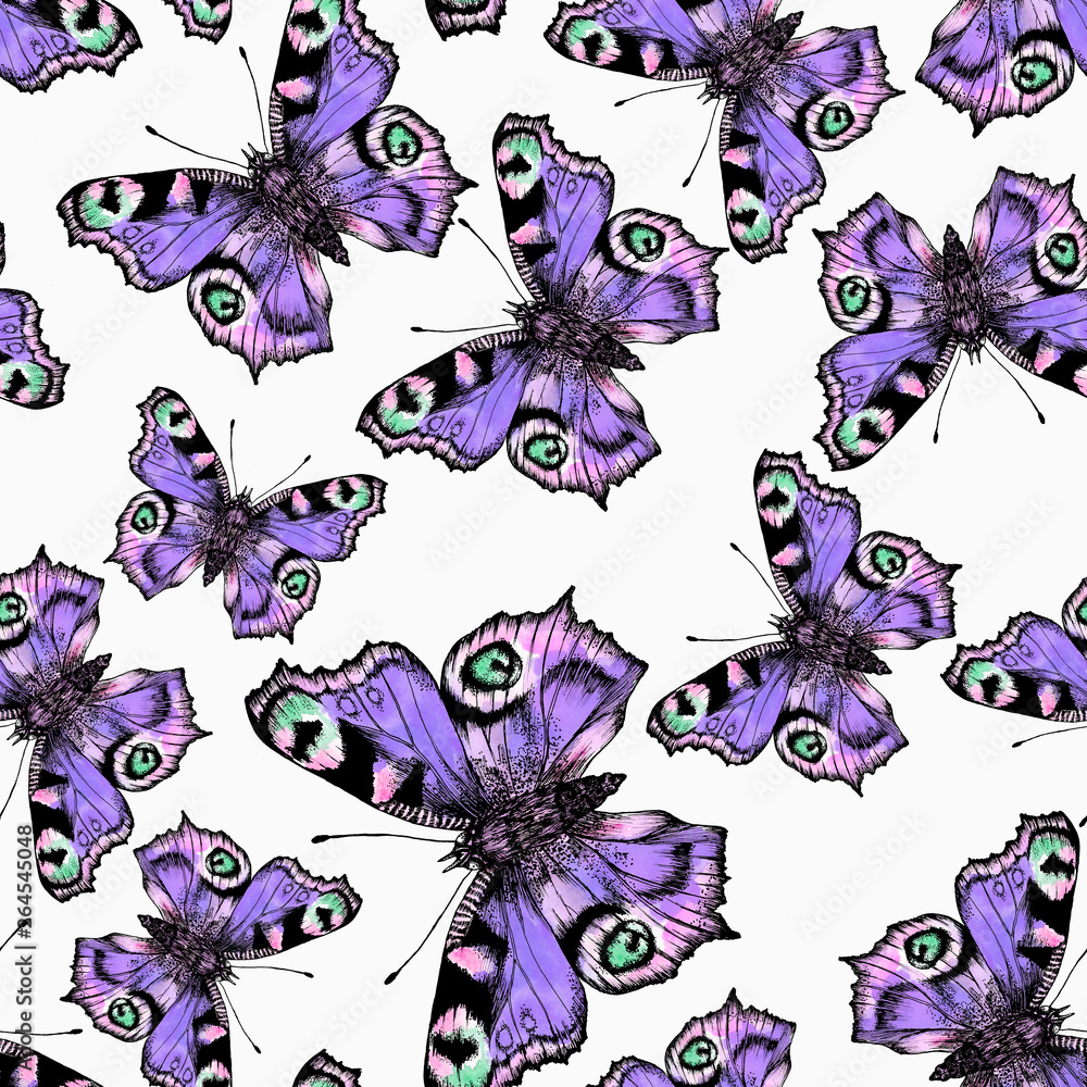 watercolor seamless pattern with butterflies watercolor seamless pattern with butterflies
