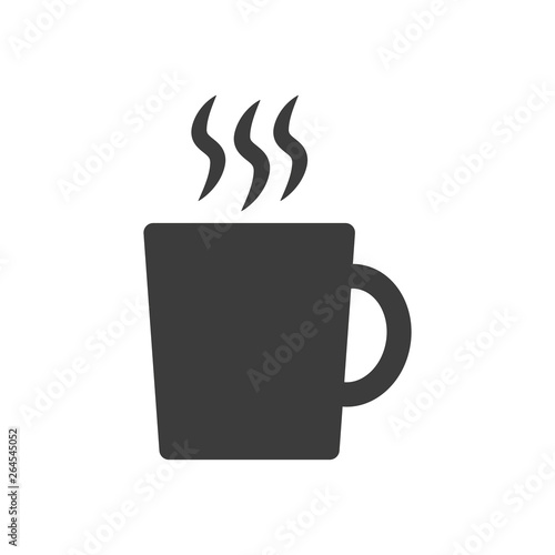 Mug flat icon on white background.