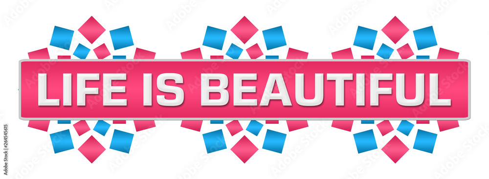 Life Is Beautiful Pink Blue Circular Blue Bar Life Is Beautiful Pink Blue Circular Blue Bar