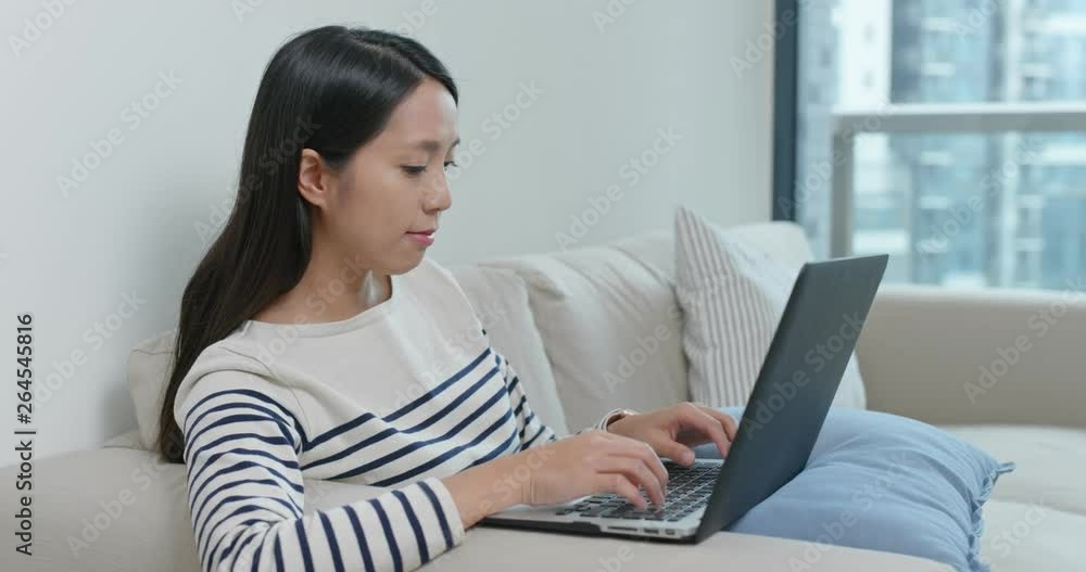 Woman work on laptop computer Woman work on laptop computer