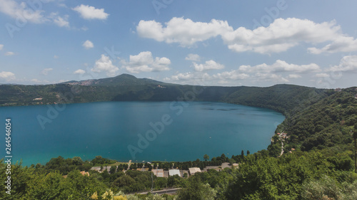 View of Lake Albano from the town of Castel Gandolfo, Italy