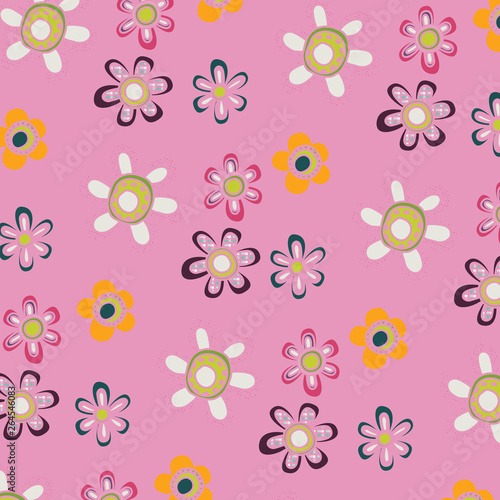 Fashionable pattern in small flowers. Floral background for textiles