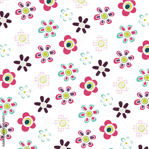 Fototapeta Naklejka Na Ścianę i Meble -  Fashionable pattern in small flowers. Floral background for textiles