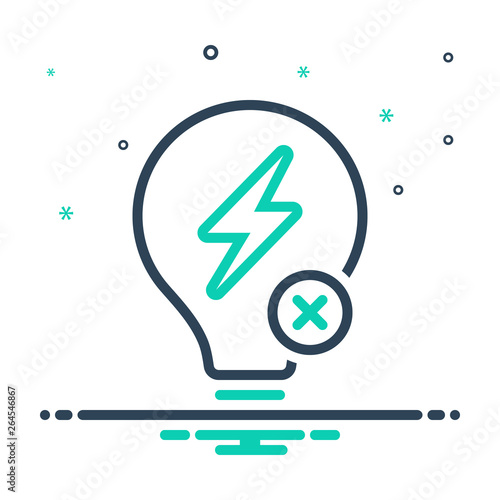 Mix line icon for outage 