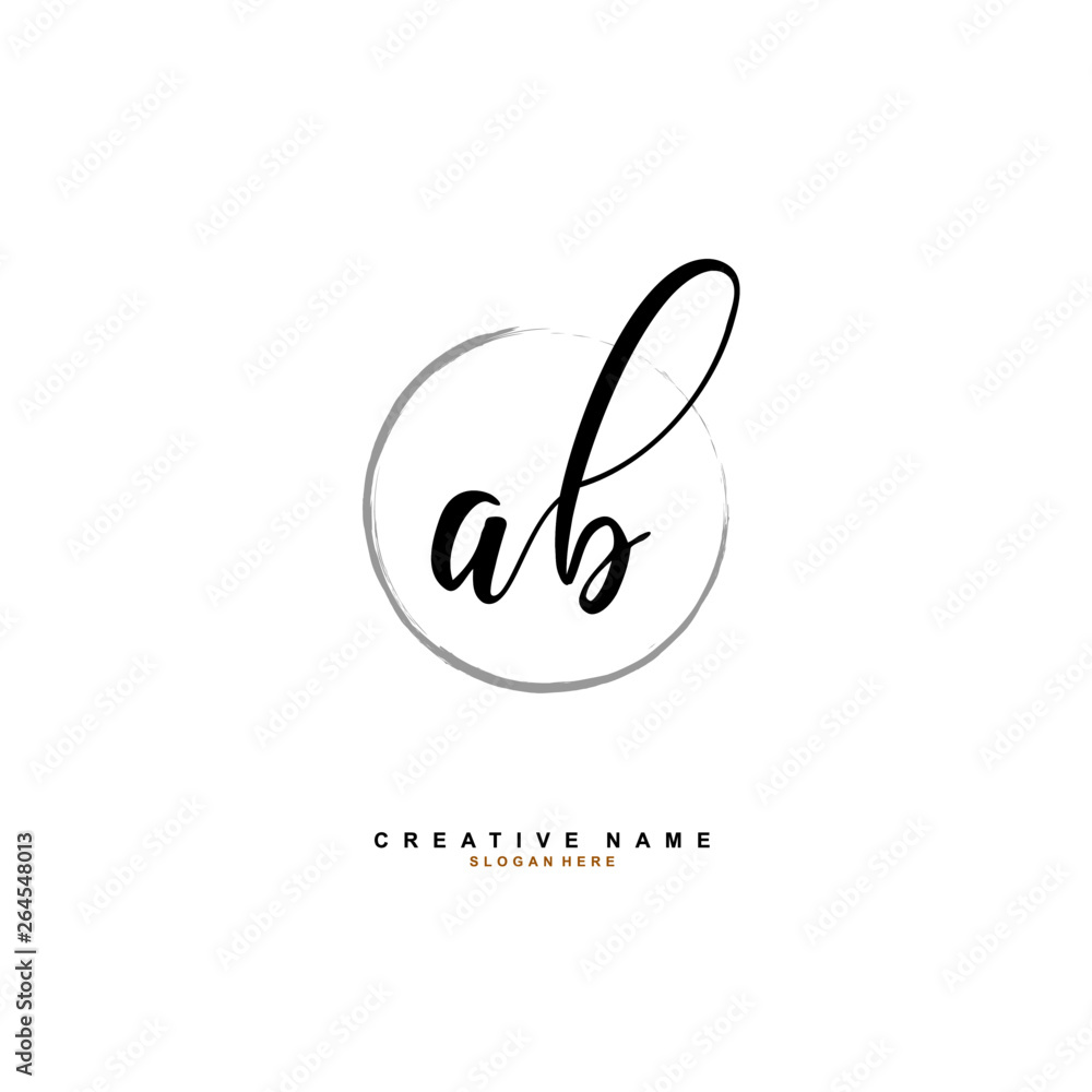 A B AB Initial logo template vector. Letter logo concept A B AB Initial logo template vector. Letter logo concept