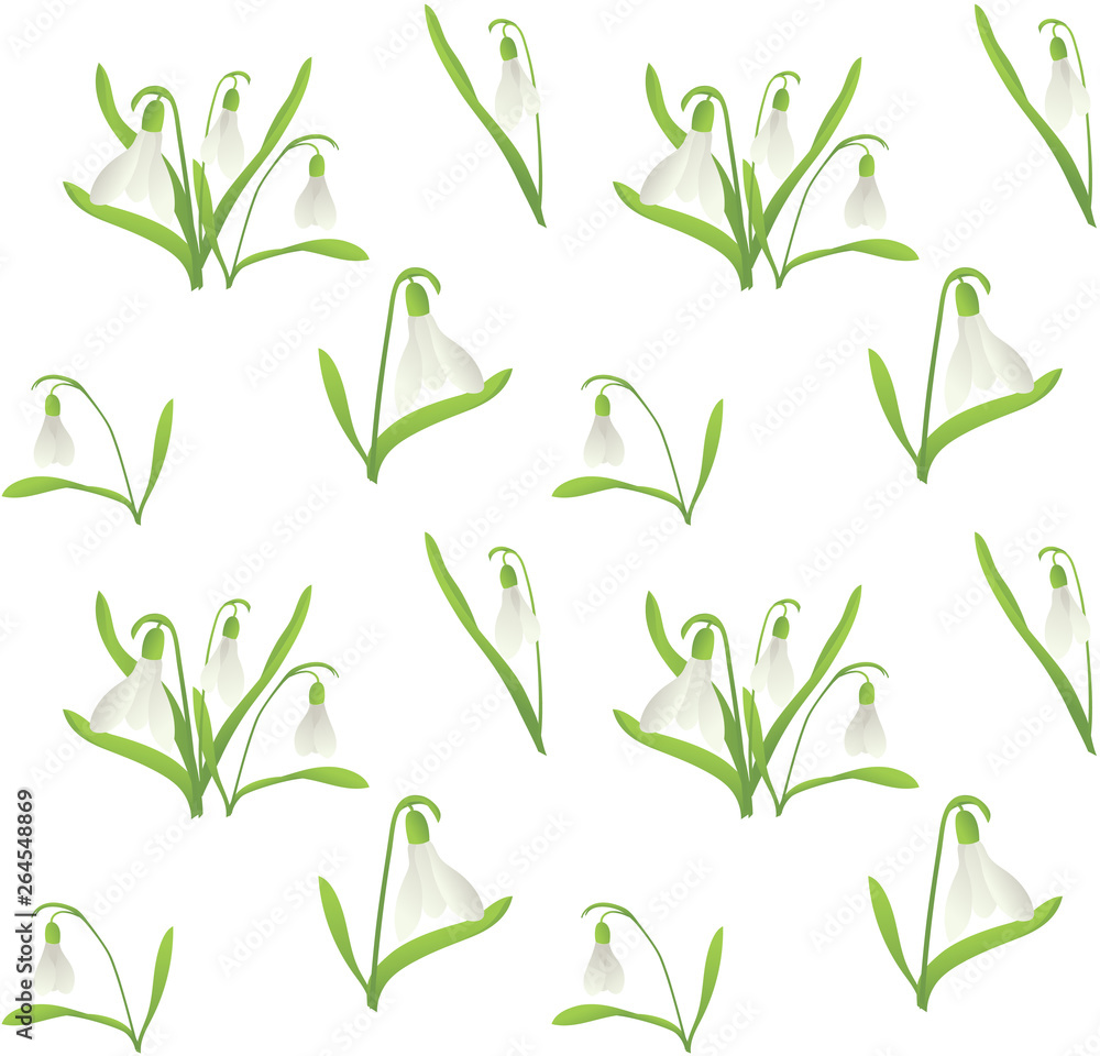 Snowdrop seamless pattern Snowdrop seamless pattern