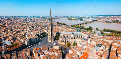 Bordeaux aerial panoramic view, France photo
