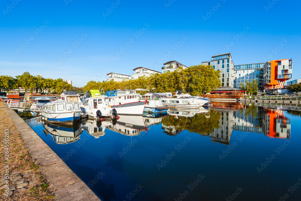 Boats on Erdre river, Nantes