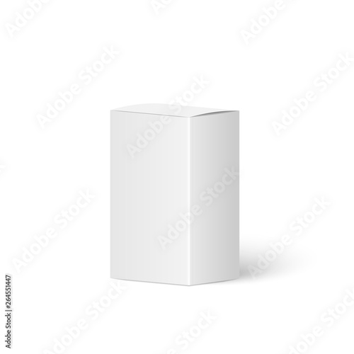 Realistic white blank box