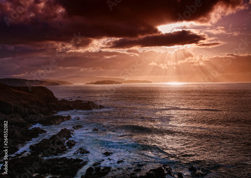 Sunset over Cape Wrath  Sutherland  Scotland