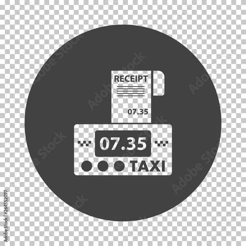 Taxi meter with receipt icon