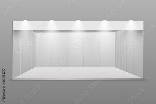 White blank exhibition stand.