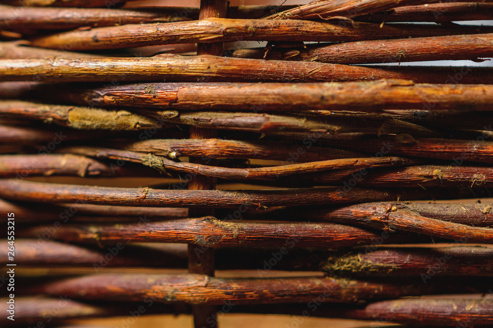 Organic woven willow wicker fence panel suitable for crafts, picnic or gardening background. Organic woven willow wicker fence panel suitable for crafts, picnic or gardening background.