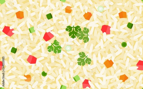 Fried rice seamless pattern, Thai food vector