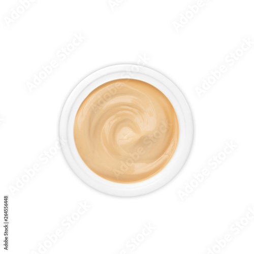 Isolated Mask Cream on White Background, with Clipping Mask, Top View