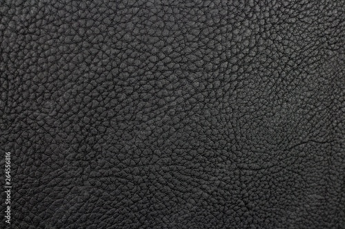 Black leather texture. Close up