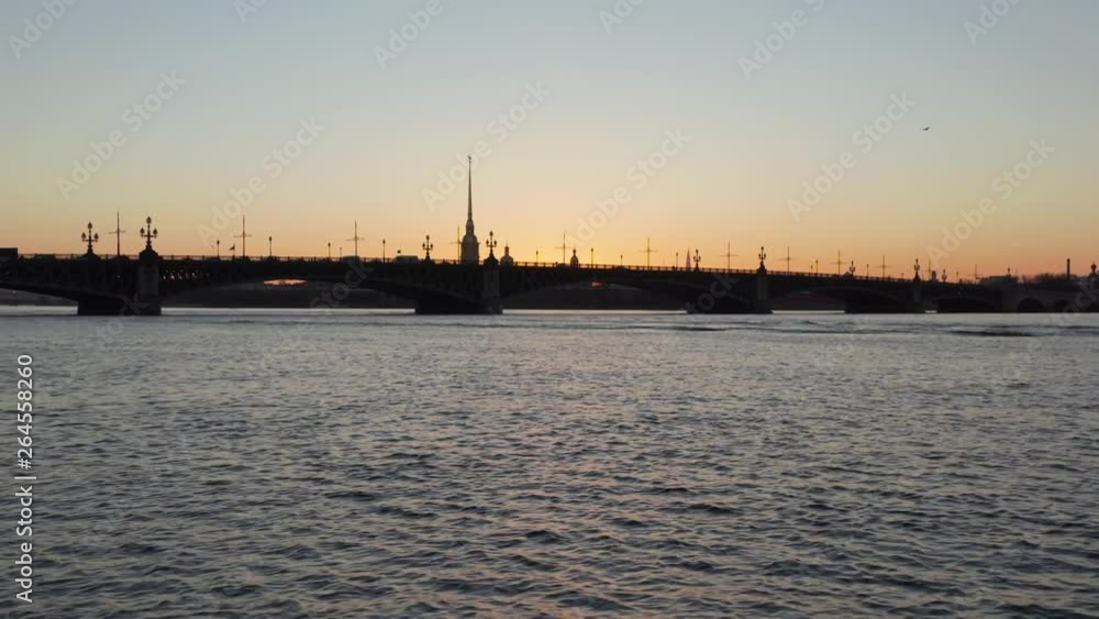 Neva river and The Peter and Paul Fortress Neva river and The Peter and Paul Fortress