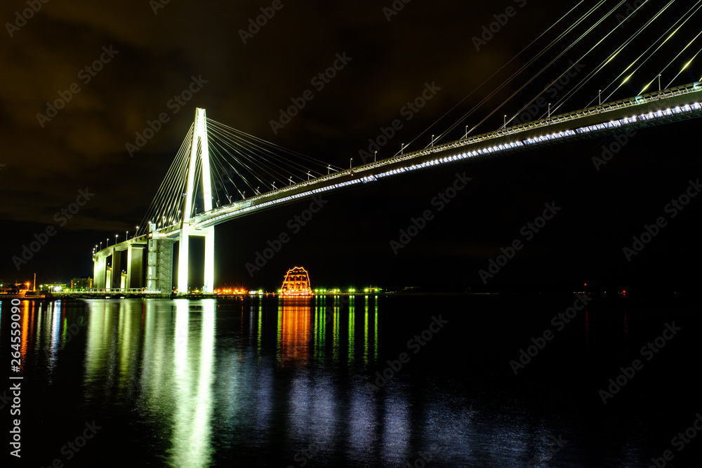 Fototapeta premium 新湊大橋の夜景