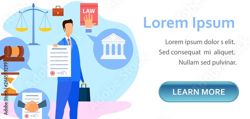 Corporate, Commercial Lawyer Landing Page Template