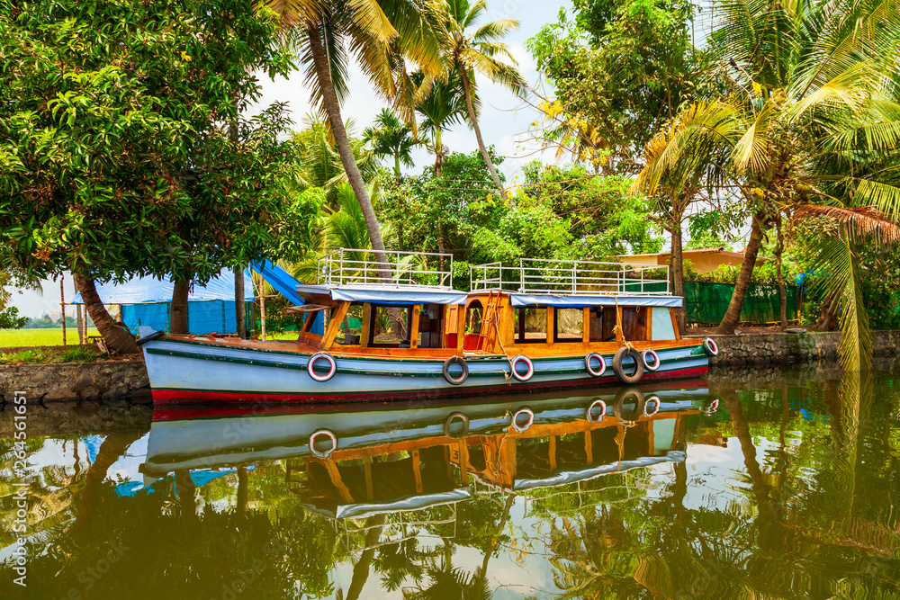 Boat in Alappuzha backwaters, Kerala
