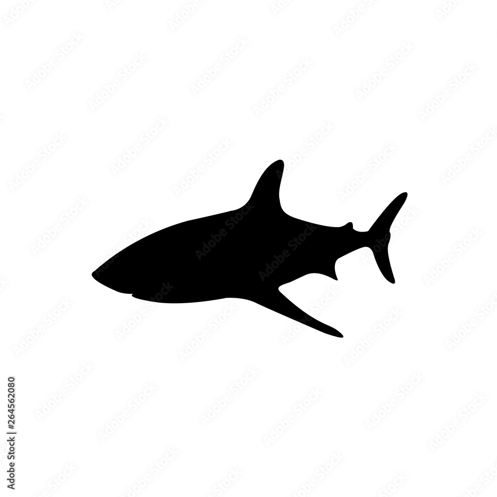 Fototapeta premium Shark icon, logo isolated on white