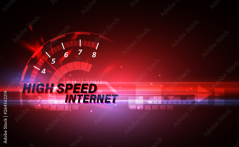 High speed internet on networking telecommunication  concept background. vector illustration